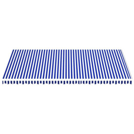 Replacement Fabric for Awning Blue and White 6x3.5 m - thumbnail 3