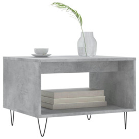 Coffee Table Concrete Grey 60x50x40 cm Engineered Wood - thumbnail 3