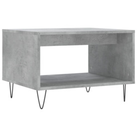 Coffee Table Concrete Grey 60x50x40 cm Engineered Wood - thumbnail 2