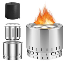 Smokeless Fire Pit Stainless Steel Wood Burning Firepit Outdoor Firepit Bowl - thumbnail 1
