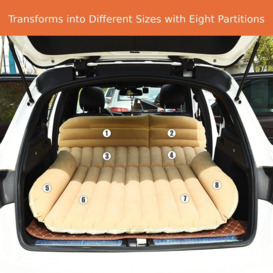 Inflatable Car Air Mattress 2 Person Portable Air Sleeping Bed W/ Electric Pump - thumbnail 3