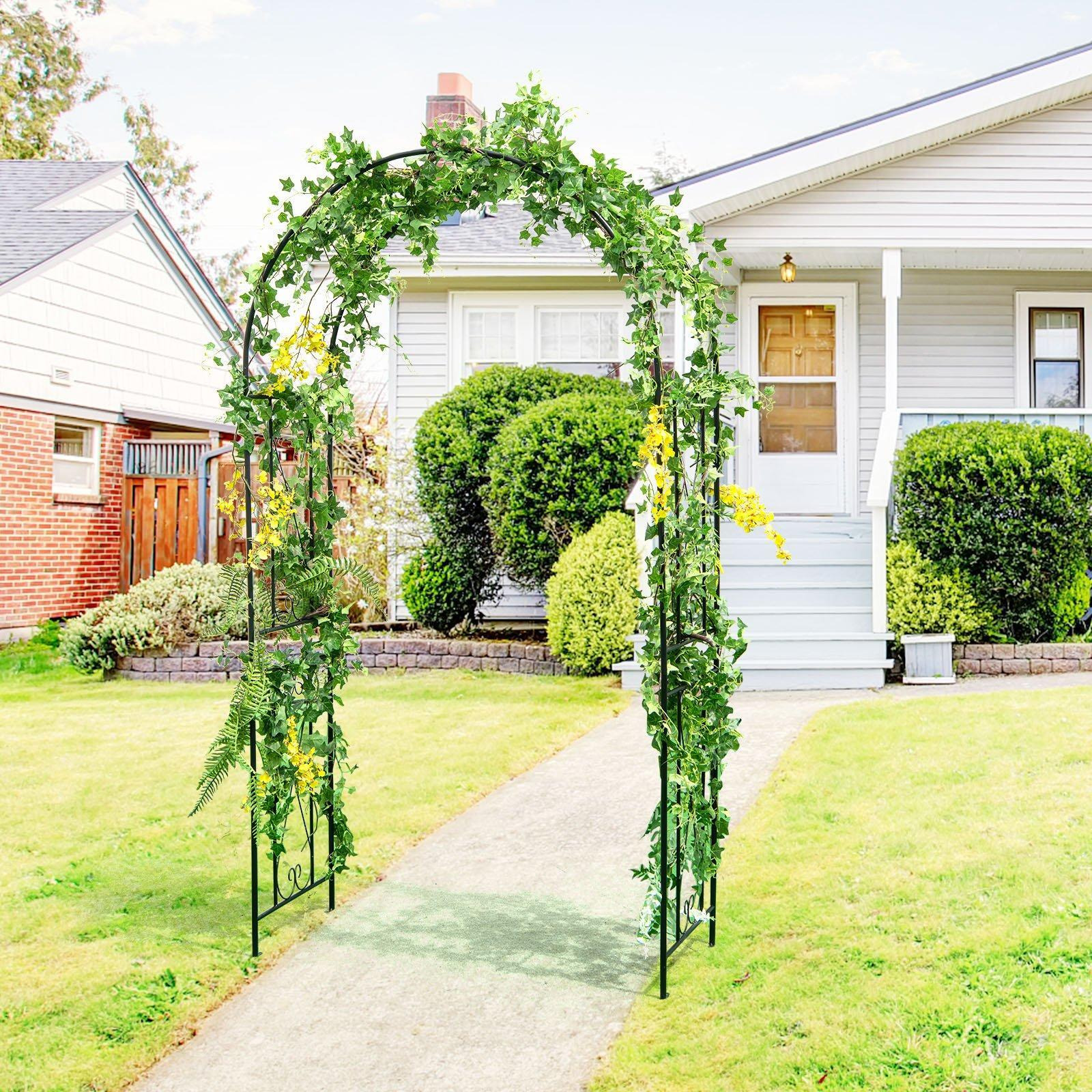 Garden Arch Metal Frame Decoration Trellis Stand Vines Climbing Plants Archway - image 1