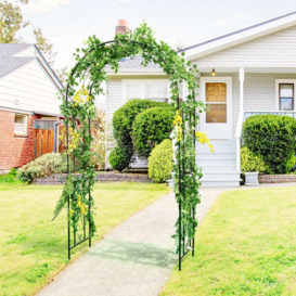 Garden Arch Metal Frame Decoration Trellis Stand Vines Climbing Plants Archway - thumbnail 1