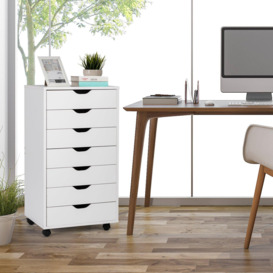 Modern 7-Drawer Chest Mobile Lateral Filing Cabinet Home Office Storage Cabinet - thumbnail 3