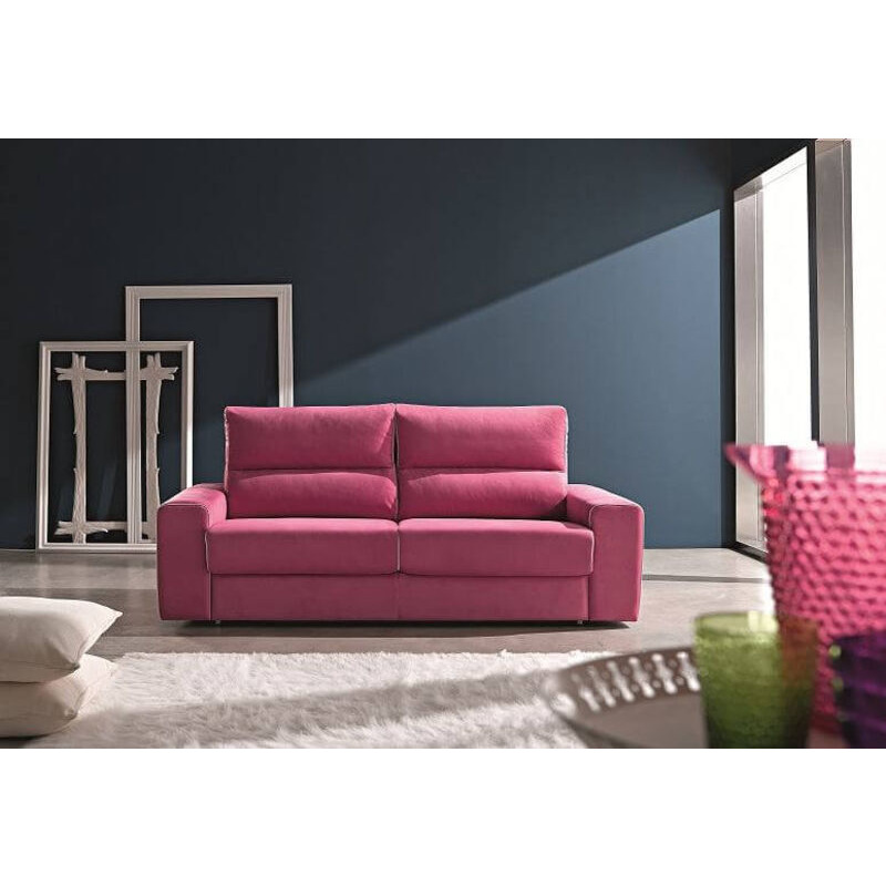 Ettore 2 Seater Italian Fabric Sofa Pink