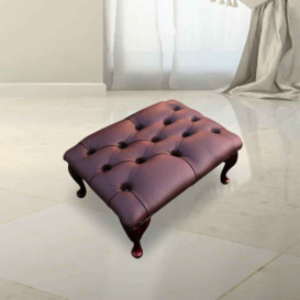 Chesterfield Queen Anne Footstool UK Manufactured Shelly&amphellip