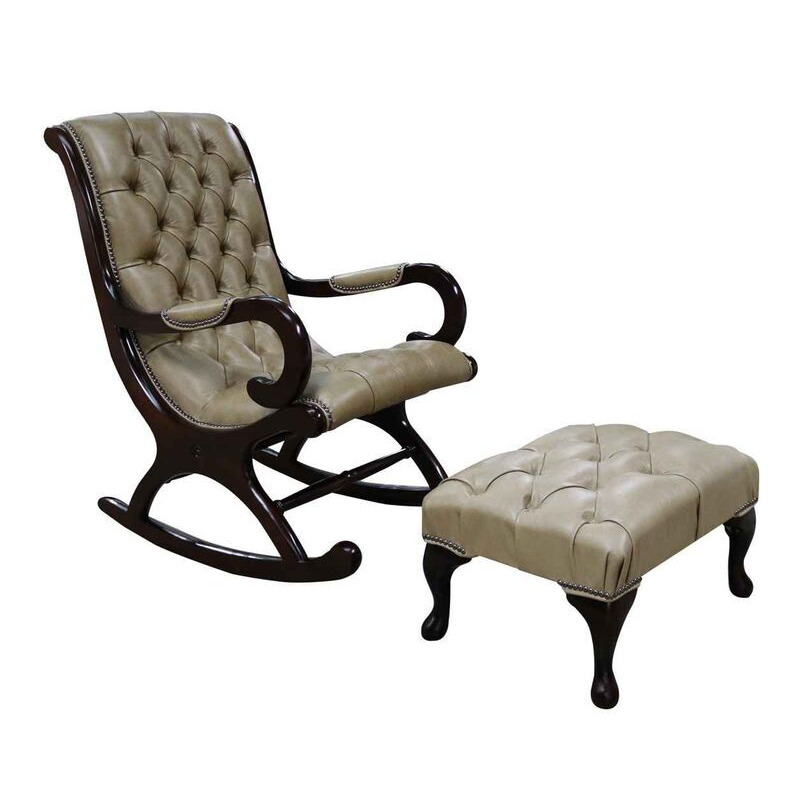 Chesterfield York Slipper Rocking Chair Old English Parchment&hellip