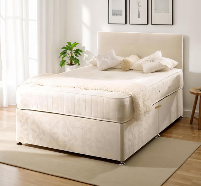 Serene Hotel Contract 5ft King Size Divan Bed with 1500 Pocket Sprung Firm Mattress - image 1