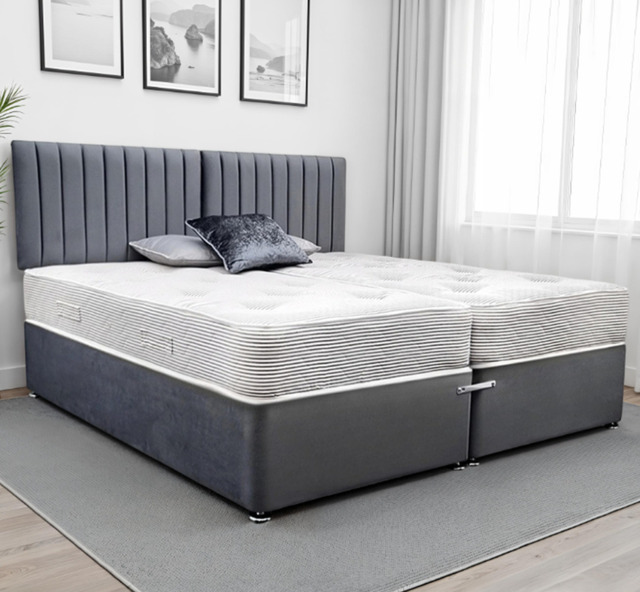Hilton Hotel Contract Pocket 1000 5ft King Size Zip and Link Divan Bed - image 1