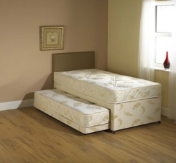 Windsor Cream 3 in 1 Guest Bed pull out trundle with both Mattresses