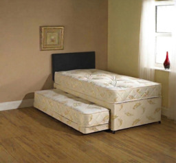 Windsor Cream 3 in 1 Guest Bed pull out trundle with both Mattresses