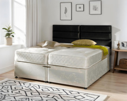Serene Hotel Contract 1500 Pocket 6ft Super King Size Zip & Link Divan Bed – Mattress Included - thumbnail 1