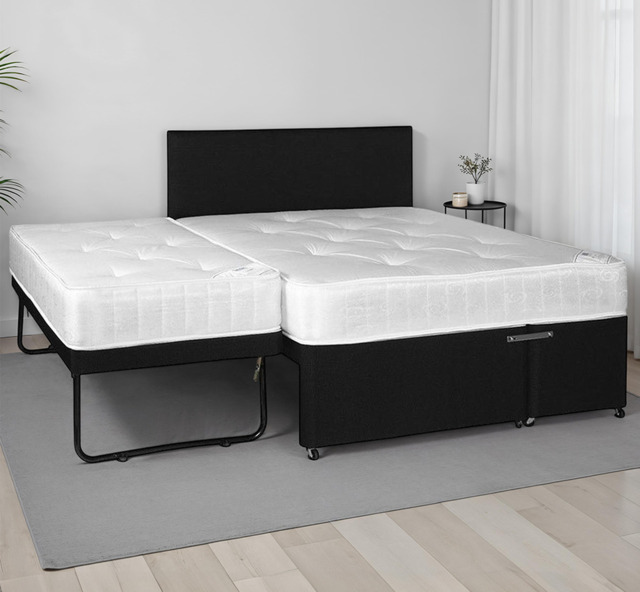 Windsor 4ft 6in Double Guest Bed with Pull Out Trundle and Mattresses - image 1