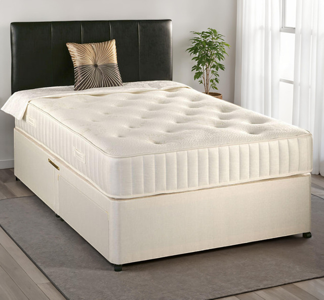 Buckingham 3ft Single Divan Bed & 1000 Pocket Sprung Mattress - image 1