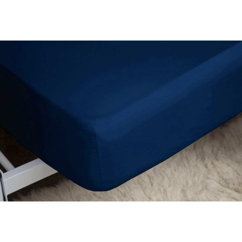 Belledorm 200 Count Fitted Sheet - Navy - King
