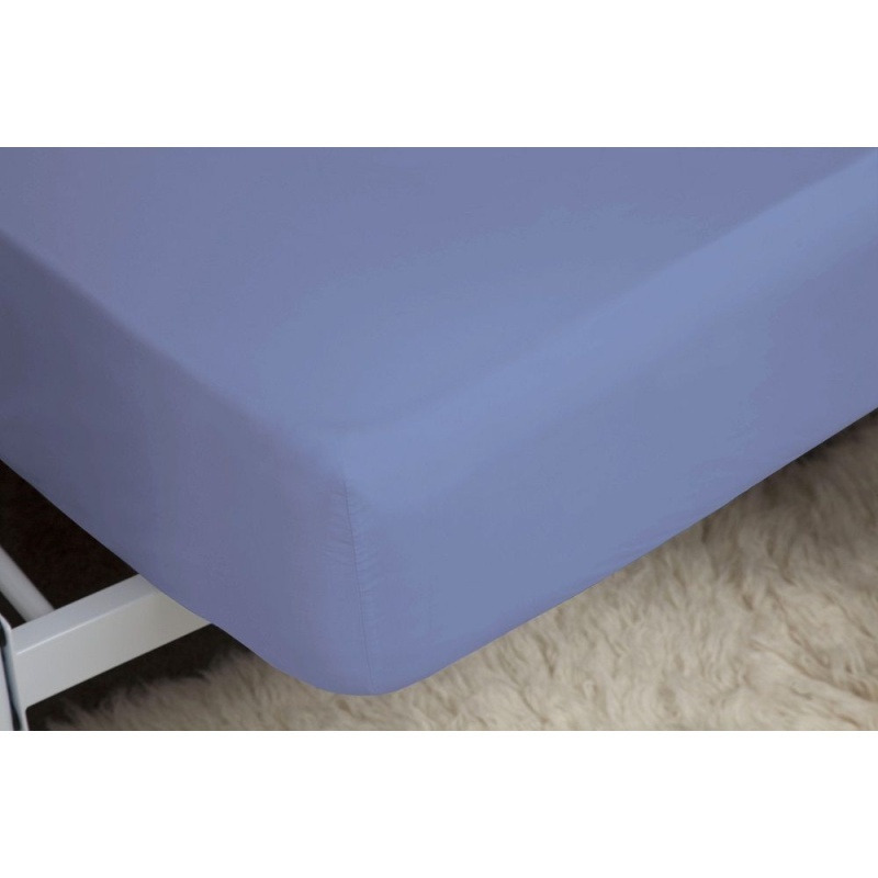 Belledorm 200 Count Fitted Sheet - Sky Blue - Single