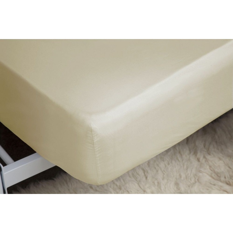 Belledorm 200 Count Fitted Sheet - Cream - Super King, Cotton
