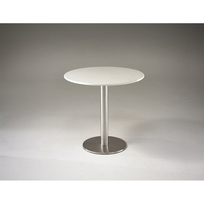 Hnd Helsinki Round Dining Table - 90cm Diameter - Glass, Stainless Steel, Minimal - image 1