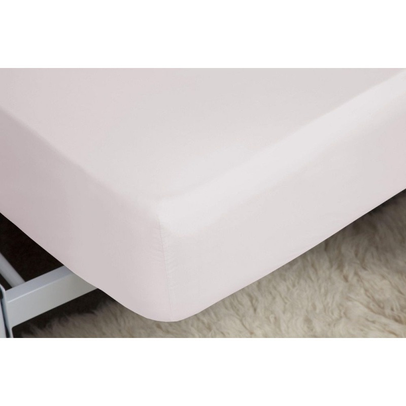 Belledorm 200 Count Fitted Sheet - Powder Pink - Super King