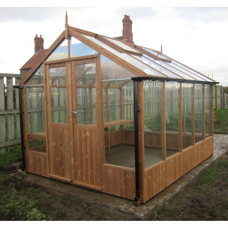 Swallow Raven Greenhouse - 2660mm 8ft 9 W x 5100mm 16ft 9 D - Standard, Stainless Steel, 2660mm (8ft 9) W x 5100mm (16ft 9) D