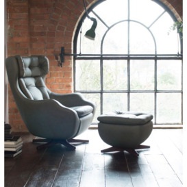 Parker Knoll Evolution Statesman Swivel Chair - Fabric - Grade C, Leather - thumbnail 3