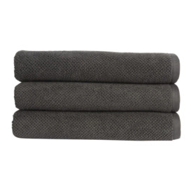 Christy Brixton Textured Towel - Liquorice - Bath