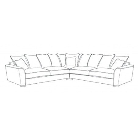 Buoyant Upholstery Franklin 5 Seater Pillow Back Corner Group - Fabric Grade A, 5 Seat - image 1