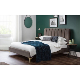 Julian Bowen Deco Scalloped Velvet Bed Frame - Double