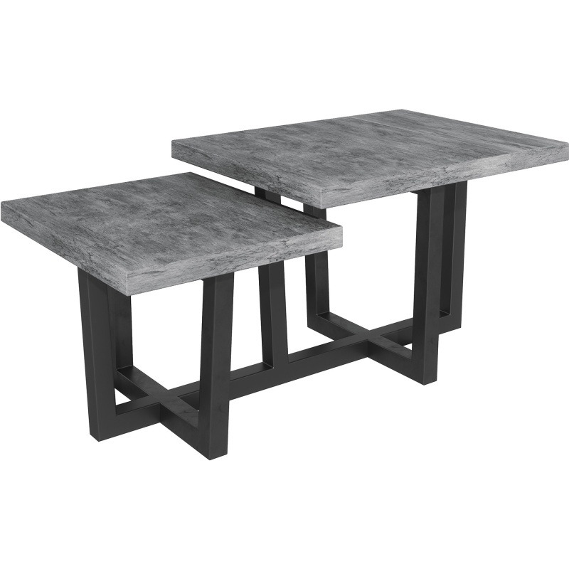 Brooklyn Rectangular Step Coffee Table - Stone Effect