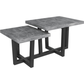 Brooklyn Rectangular Step Coffee Table - Stone Effect