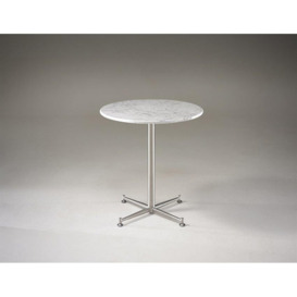 Hnd Cortina Round Kitchen Table - 60cm Diameter - C2, Stainless Steel - thumbnail 1