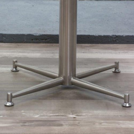 Hnd Cortina Round Kitchen Table - 60cm Diameter - C3, Stainless Steel - thumbnail 2