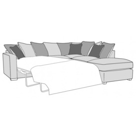 Downtown Bertie Pillow Back Sofa Bed Corner Group - Grade C - R2S/LFC/FST, Geometric - thumbnail 2