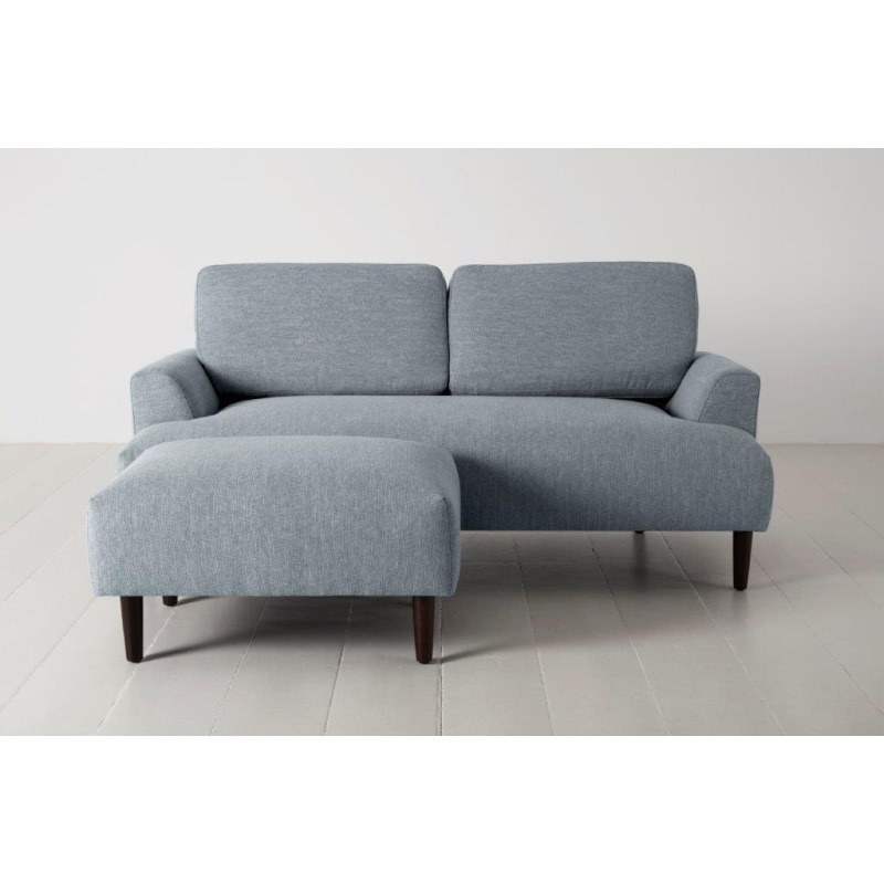 Swyft Model 05 Chaise Sofa - Seaglass - 2 Seater - Right Chaise, Faux Leather