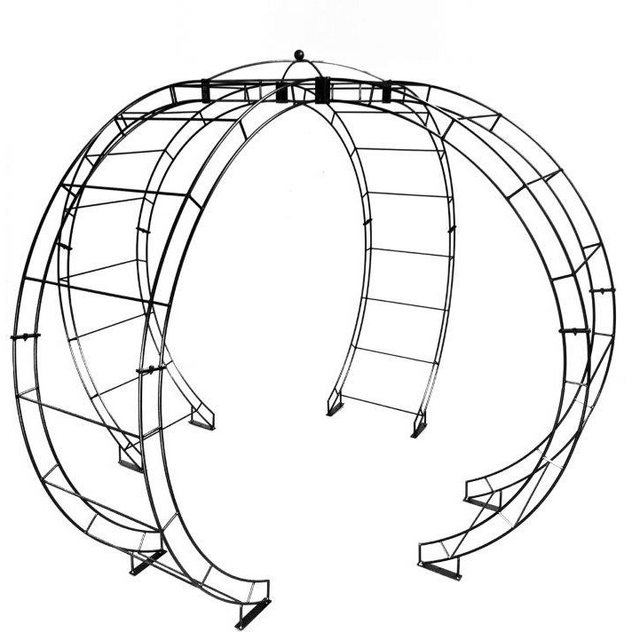 PoppyForge Poppy Forge Round Gazebo - Rust, Steel