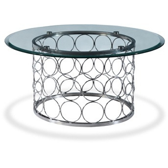 Bacall Round Glass Coffee Table