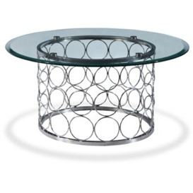 Bacall Round Glass Coffee Table