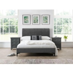 Julian Bowen Sanderson Diamond Quilted Velvet Bed - 150cm King