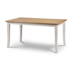 Julian Bowen Davenport Dining Table - Oak/White - thumbnail 2