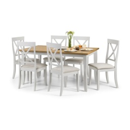 Julian Bowen Davenport Dining Table - Oak/White - thumbnail 7