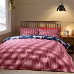 Catherine Lansfield Christmas Ski Village Duvet Set - Blue - King - thumbnail 3