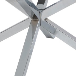Heaven Round Glass Coffee Table With Chrome Base - thumbnail 3