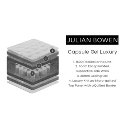 Julian Bowen Capsule Gel Luxury Mattress - Super King - 180cm x 200cm - thumbnail 7