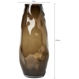 BHS Ombre Smoked Glass Vase - Smoke - thumbnail 2