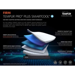 Tempur Pro Plus SmartCool Firm Mattress - King - 150cm x 200cm - thumbnail 5