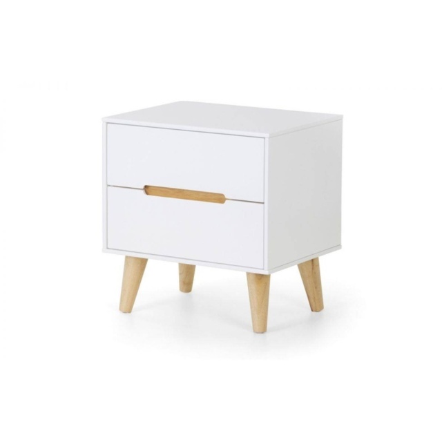 Julian Bowen Alicia 2 Drawer Bedside Table - image 1