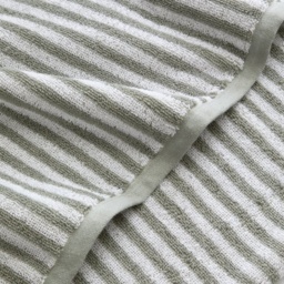 Christy Portobello Stripe Cotton Towel - Sage - Bath Sheet - thumbnail 7