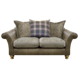 Milton 2 Seater Pillow Back Sofa - Leather Grade C - thumbnail 1