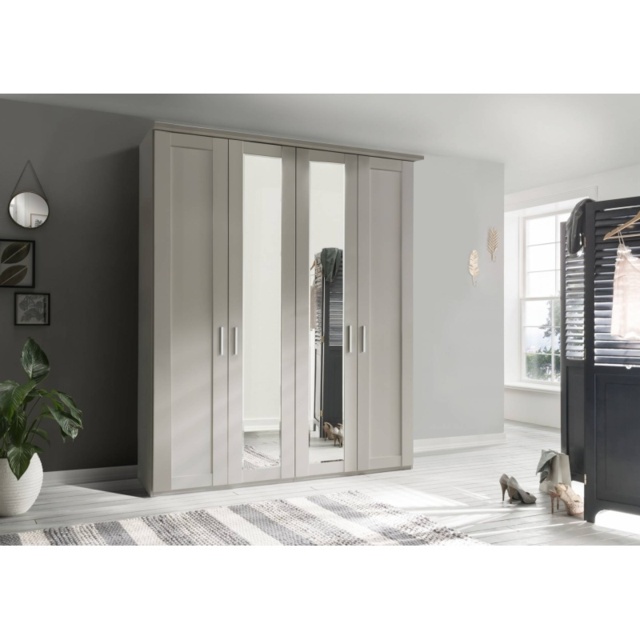 Wiemann Cambridge 4 Door 2 Mirrored Door Wardrobe - Finish - image 1