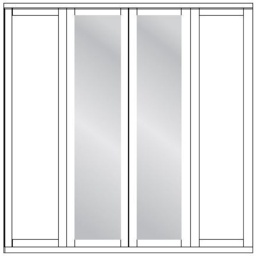 Wiemann Cambridge 4 Door 2 Mirrored Door Wardrobe - Finish - thumbnail 2